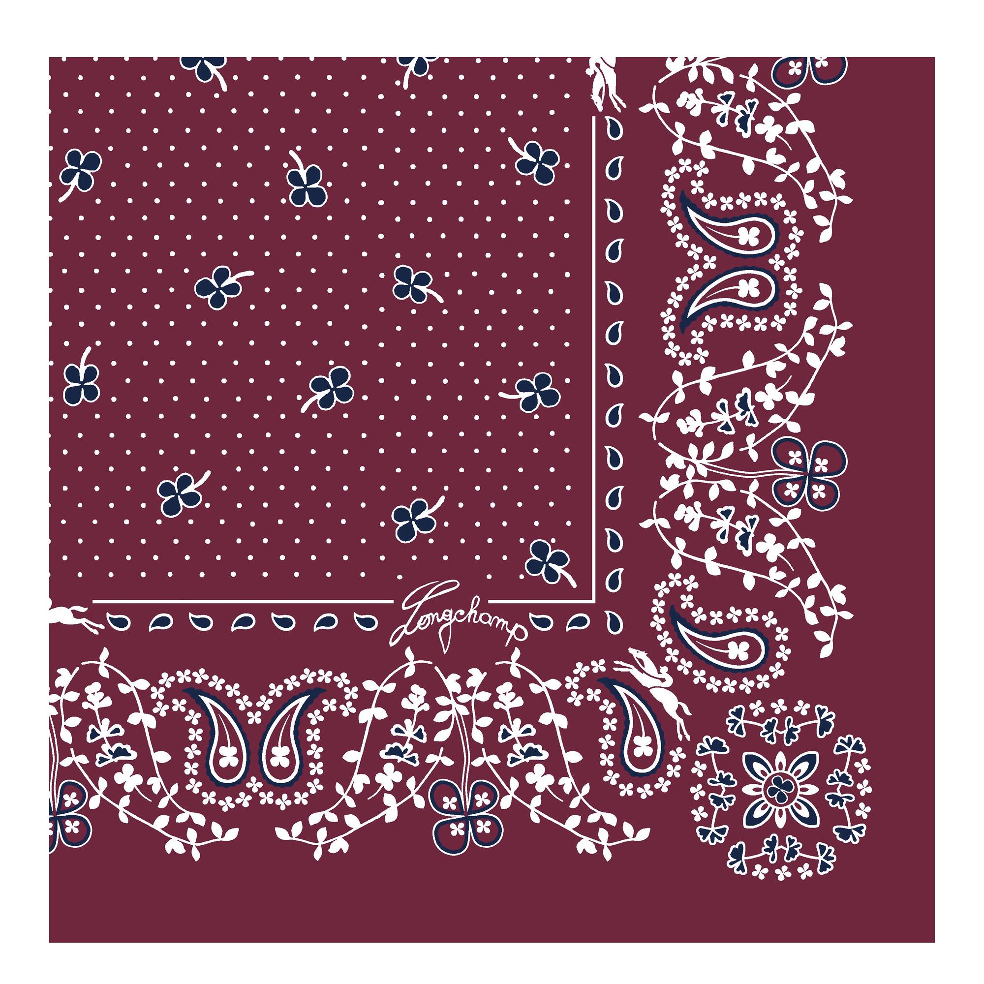 Französisches Bandana Seidenschal 50