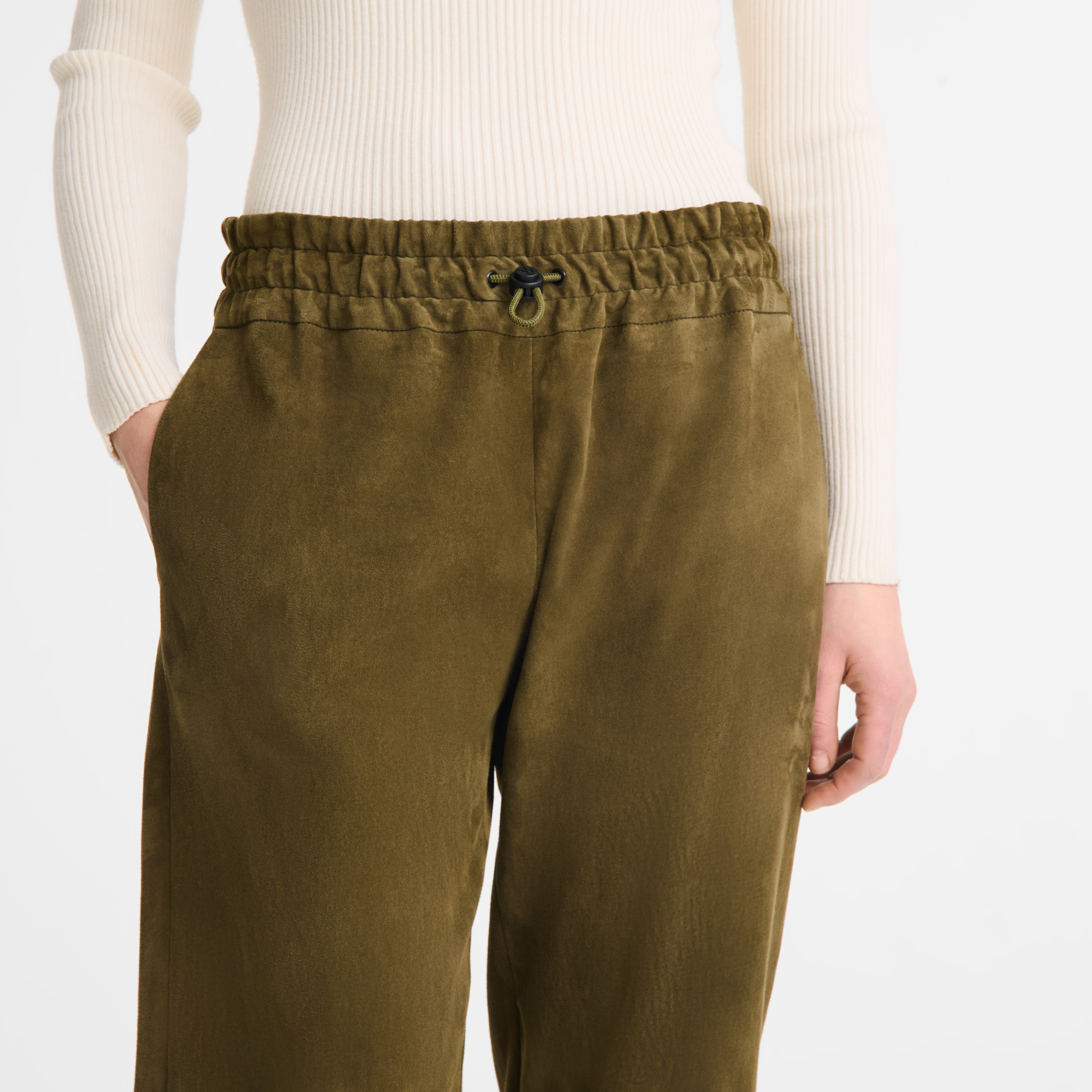 Gerade Hose aus Leder
