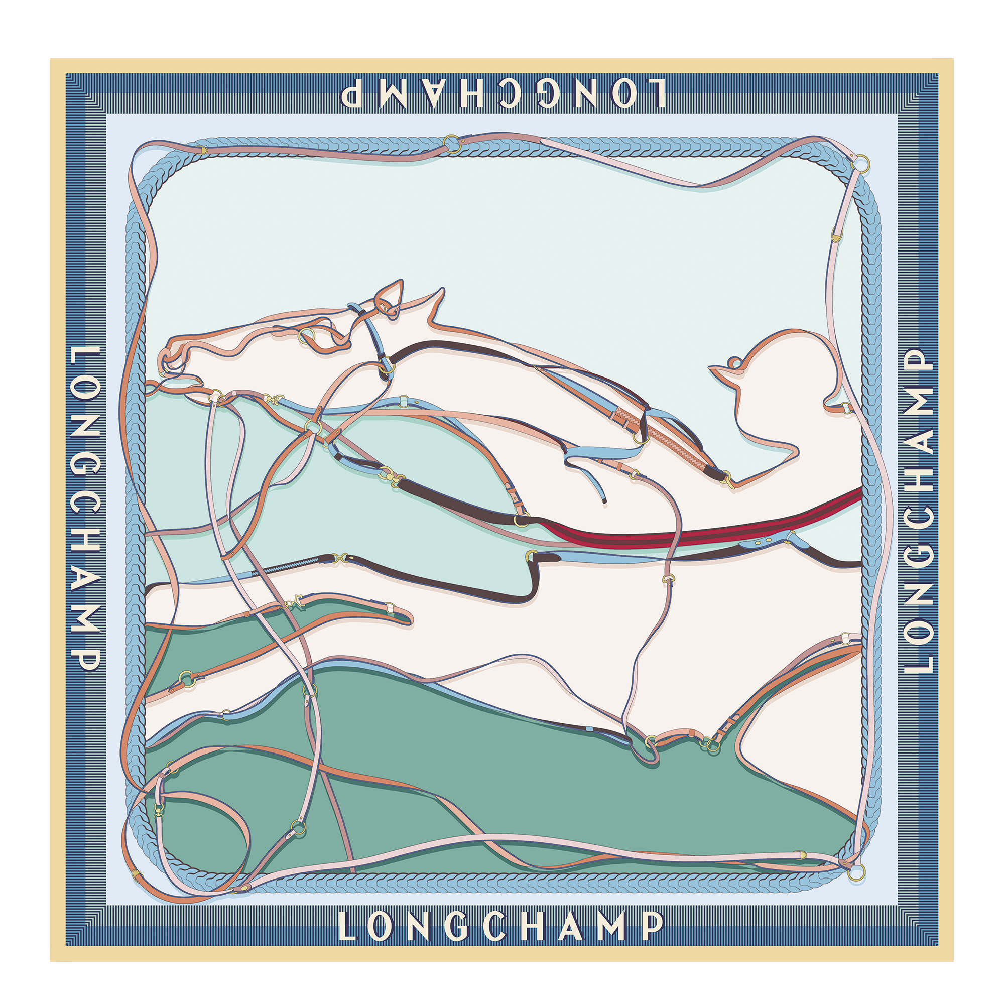 A toute Allure Seidenschal 90